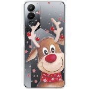 Прозрачный чехол BoxFace Tecno POVA 4 Winter Deer