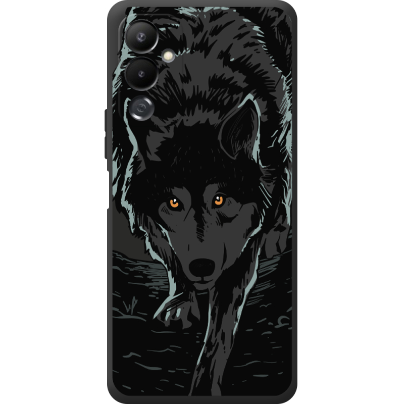 Черный чехол BoxFace Tecno POVA 4 Wolf