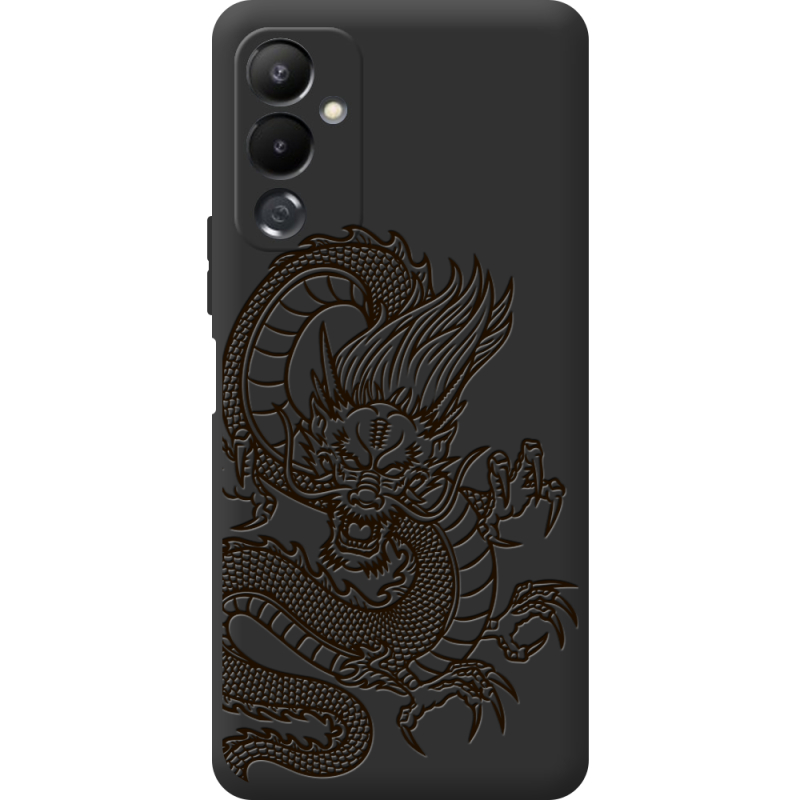 Черный чехол BoxFace Tecno POVA 4 Chinese Dragon