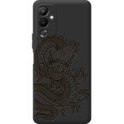 Черный чехол BoxFace Tecno POVA 4 Chinese Dragon