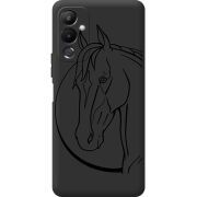 Черный чехол BoxFace Tecno POVA 4 Horse