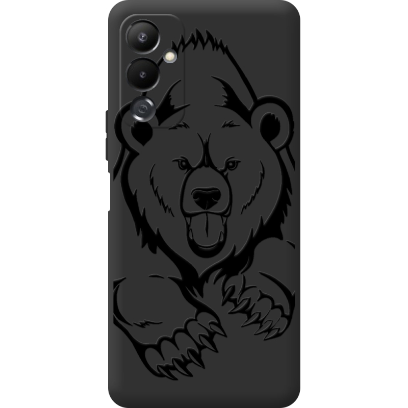 Черный чехол BoxFace Tecno POVA 4 Grizzly Bear