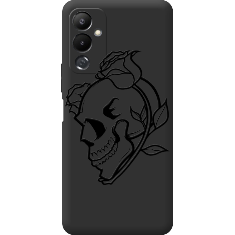 Черный чехол BoxFace Tecno POVA 4 Skull and Roses