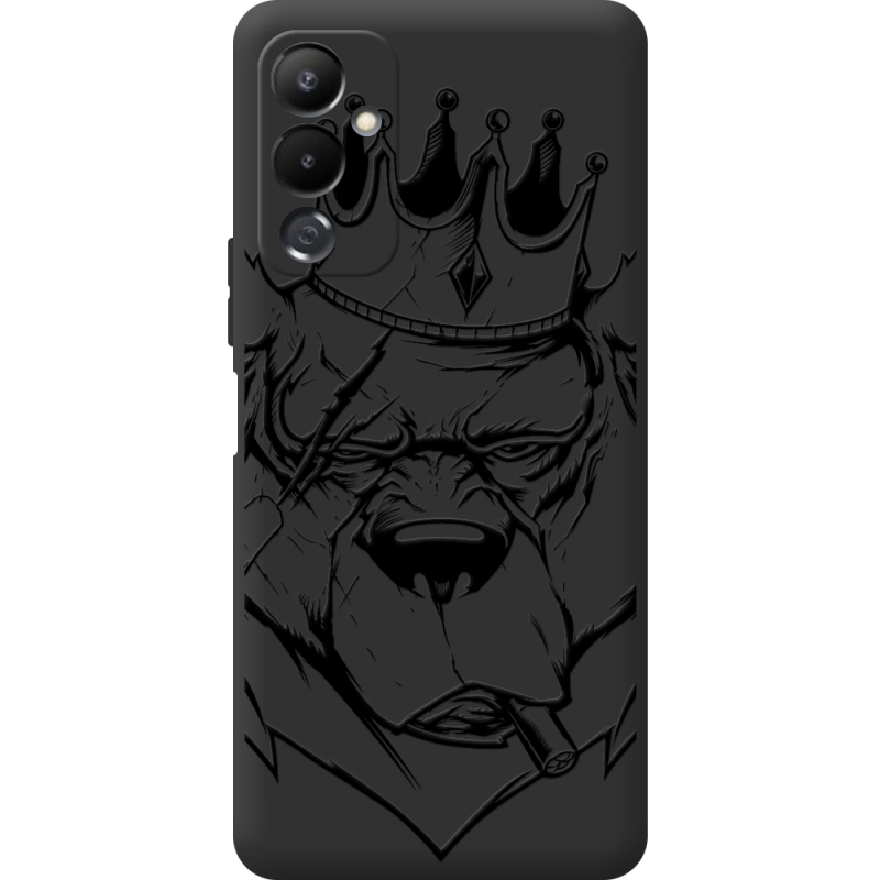 Черный чехол BoxFace Tecno POVA 4 Bear King