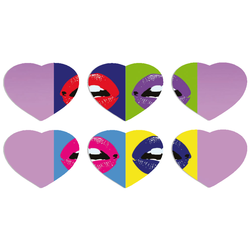 Магнитные фотопазлы Сердце 50 на 50 набор 6 штук 