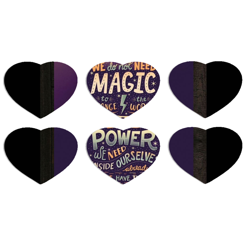 Магнитные фотопазлы Сердце 50 на 50 набор 6 штук 