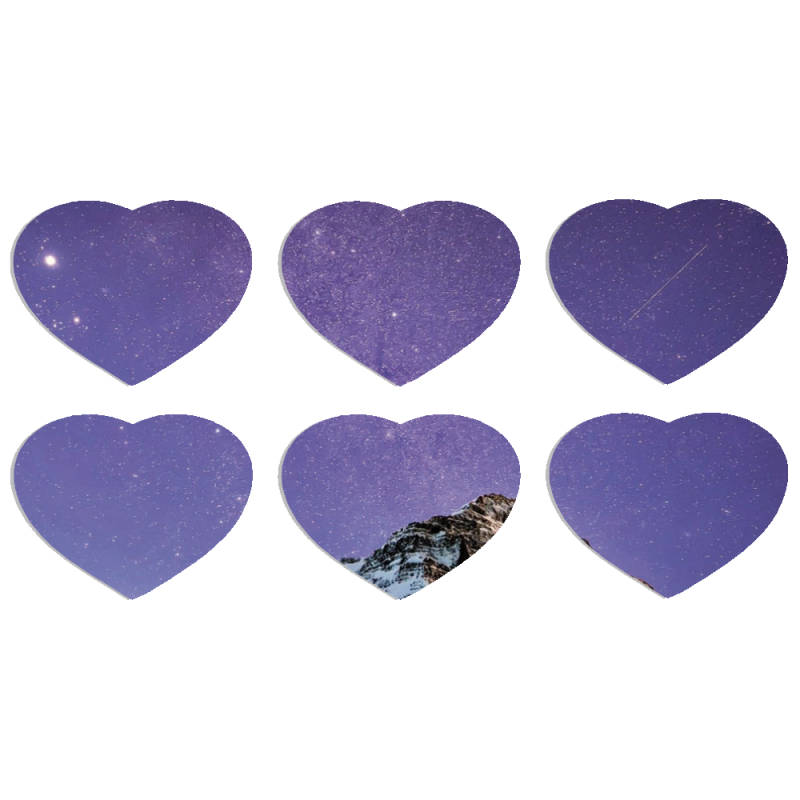 Магнитные фотопазлы Сердце 50 на 50 набор 6 штук 