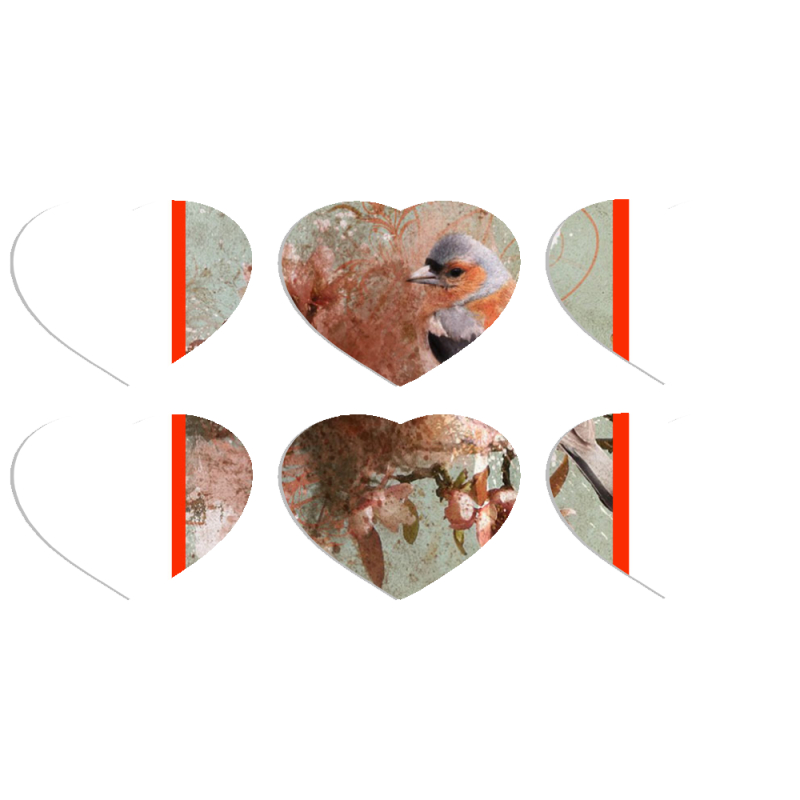 Магнитные фотопазлы Сердце 50 на 50 набор 6 штук 