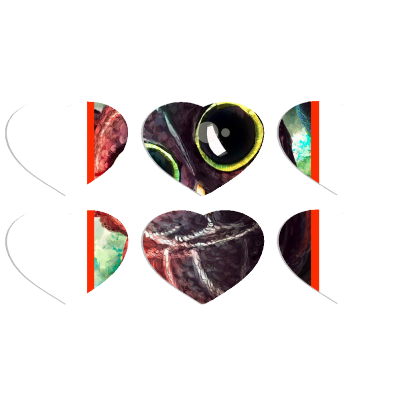 Магнитные фотопазлы Сердце 50 на 50 набор 6 штук 