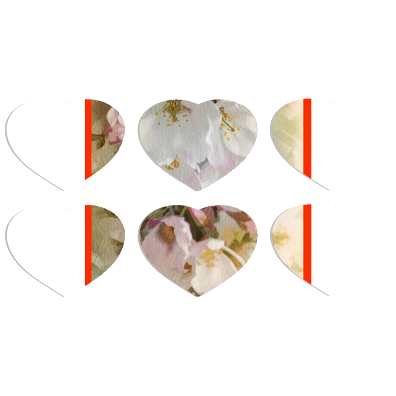 Магнитные фотопазлы Сердце 50 на 50 набор 6 штук 