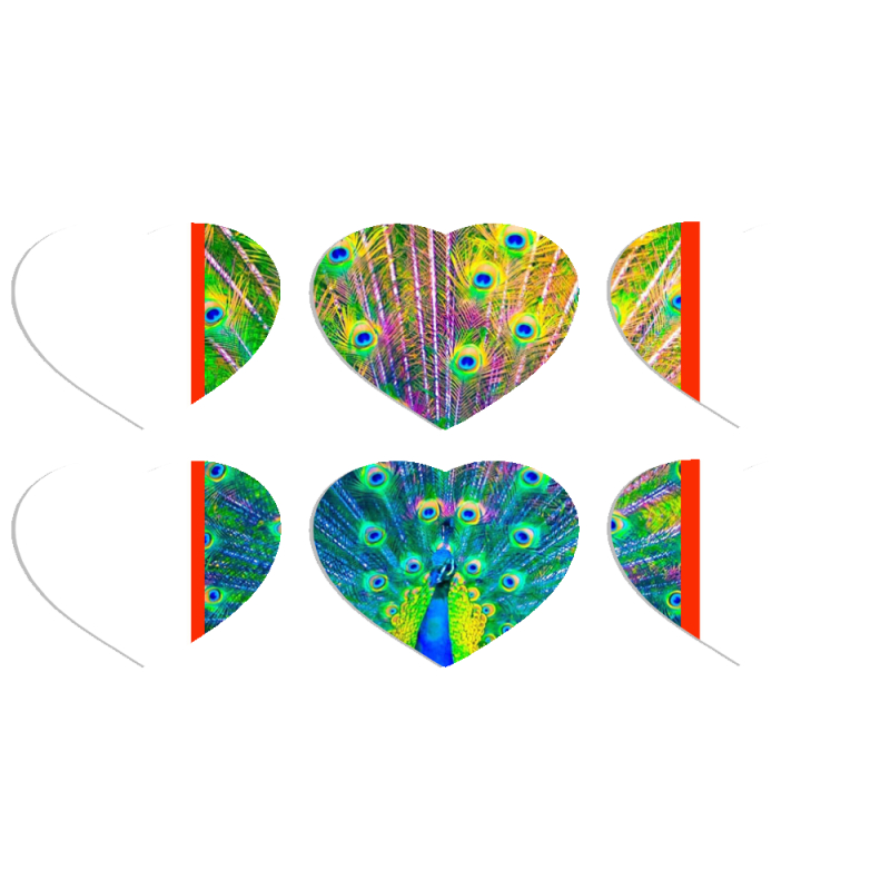 Магнитные фотопазлы Сердце 50 на 50 набор 6 штук 