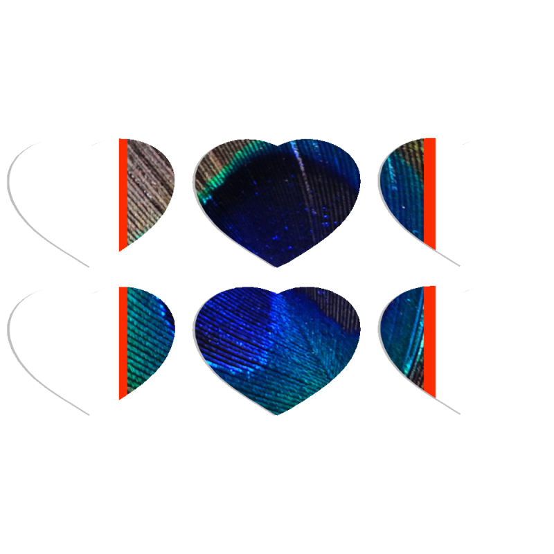 Магнитные фотопазлы Сердце 50 на 50 набор 6 штук 