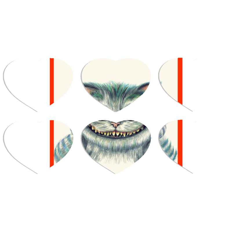 Магнитные фотопазлы Сердце 50 на 50 набор 6 штук 