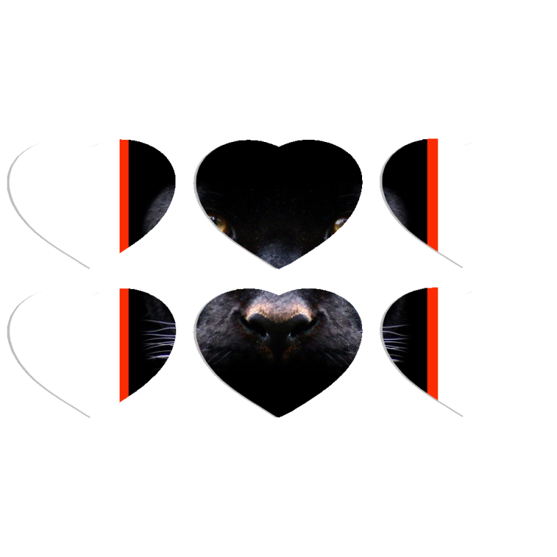 Магнитные фотопазлы Сердце 50 на 50 набор 6 штук 