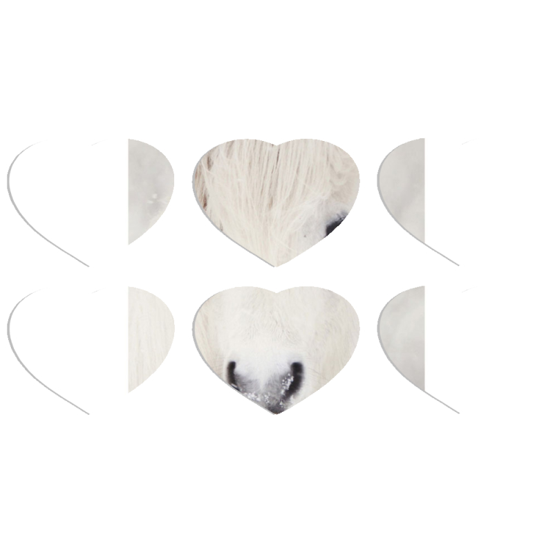 Магнитные фотопазлы Сердце 50 на 50 набор 6 штук 