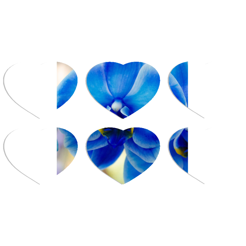 Магнитные фотопазлы Сердце 50 на 50 набор 6 штук 