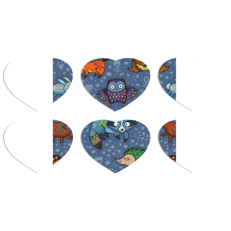 Магнитные фотопазлы Сердце 50 на 50 набор 6 штук 