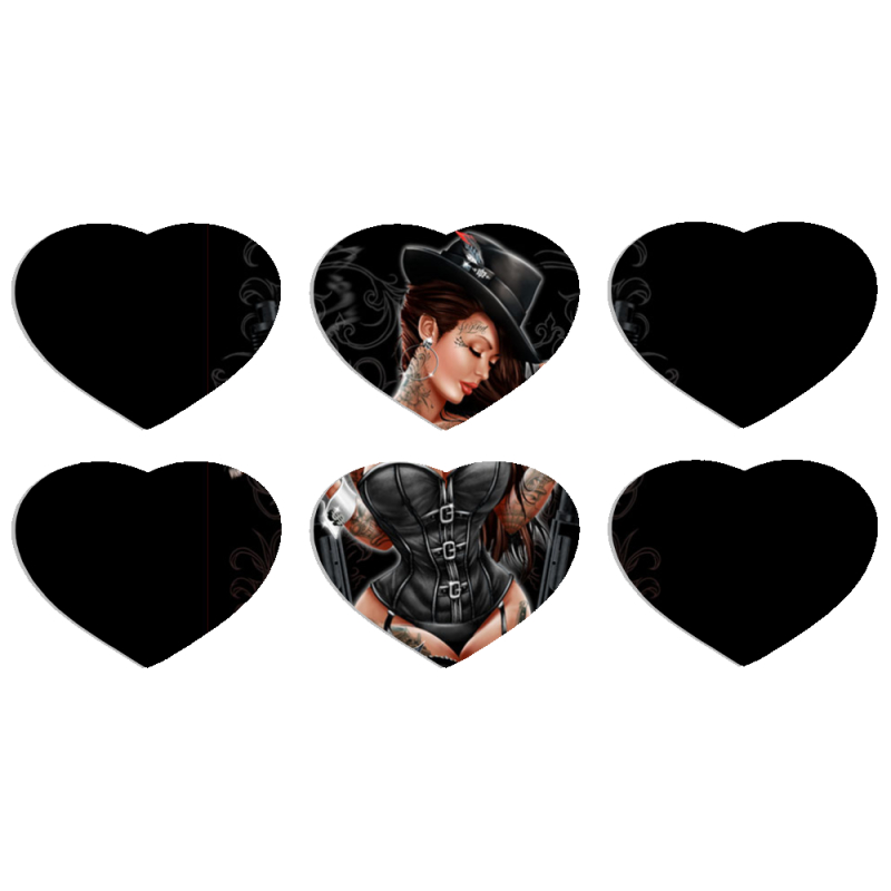 Магнитные фотопазлы Сердце 50 на 50 набор 6 штук 