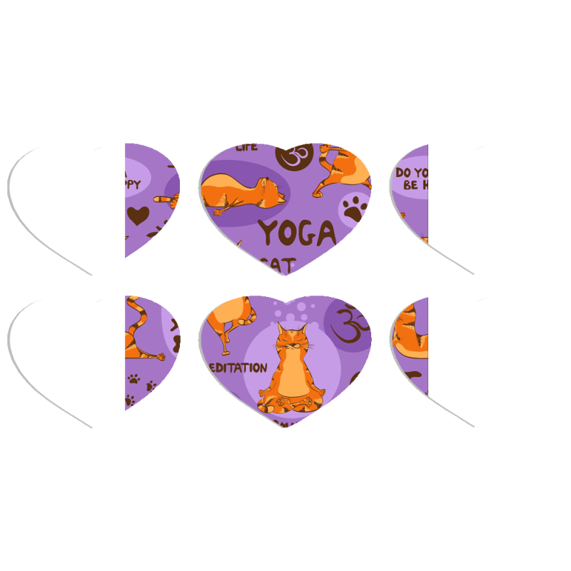 Магнитные фотопазлы Сердце 50 на 50 набор 6 штук Yoga Cat