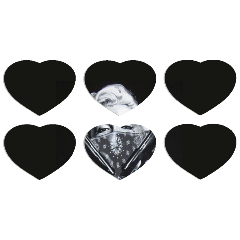 Магнитные фотопазлы Сердце 50 на 50 набор 6 штук 