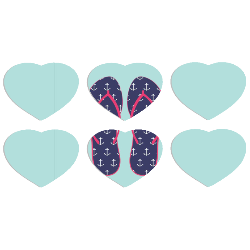 Магнитные фотопазлы Сердце 50 на 50 набор 6 штук 