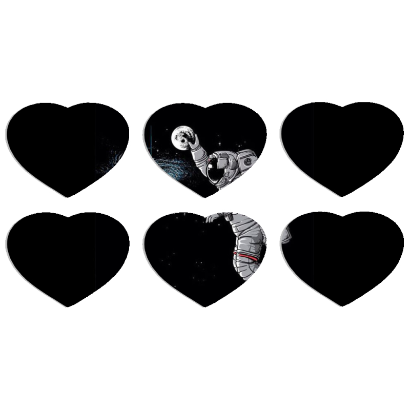 Магнитные фотопазлы Сердце 50 на 50 набор 6 штук 