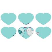 Магнитные фотопазлы Сердце 50 на 50 набор 6 штук 