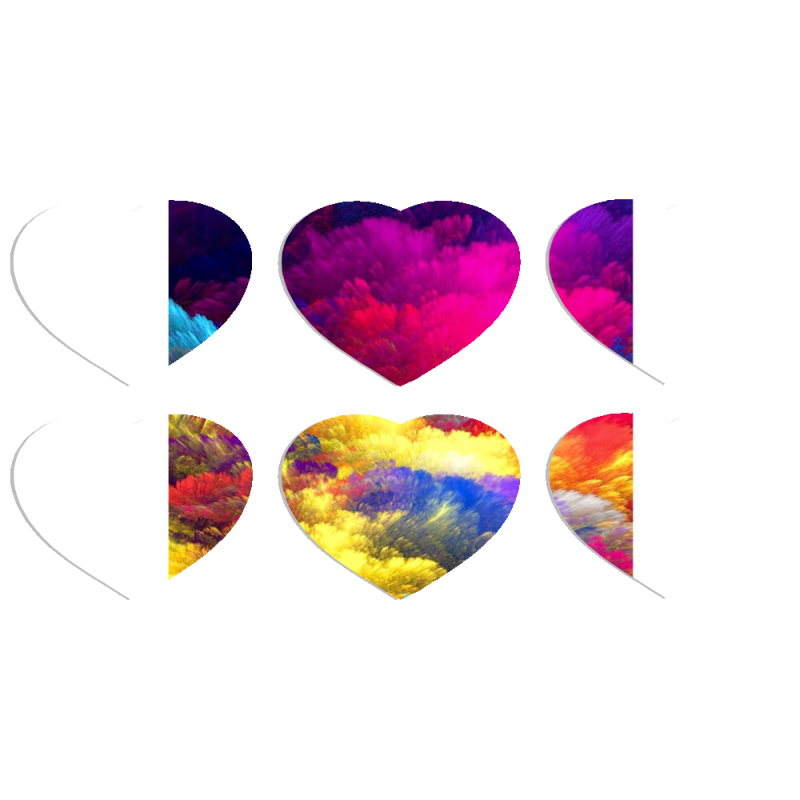 Магнитные фотопазлы Сердце 50 на 50 набор 6 штук 