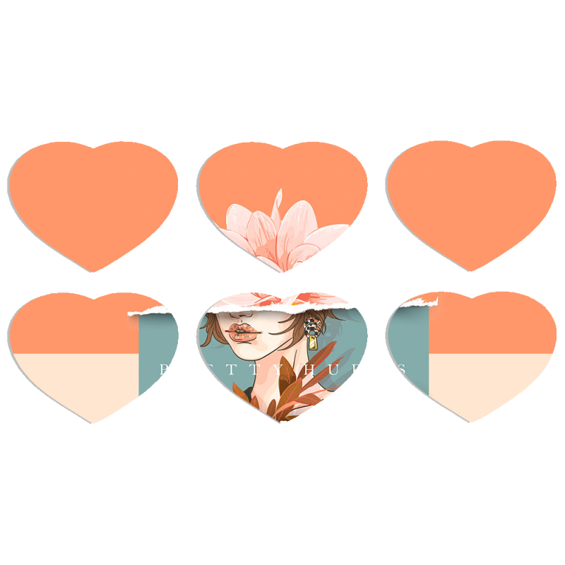 Магнитные фотопазлы Сердце 50 на 50 набор 6 штук 