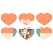 Магнитные фотопазлы Сердце 50 на 50 набор 6 штук 