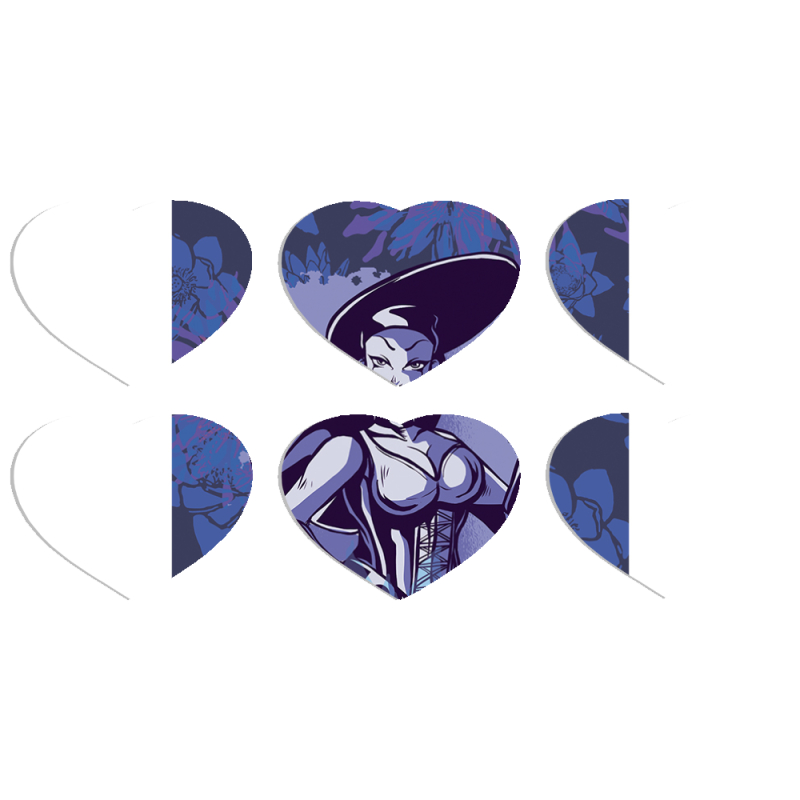 Магнитные фотопазлы Сердце 50 на 50 набор 6 штук Witches Bitches