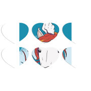 Магнитные фотопазлы Сердце 50 на 50 набор 6 штук Fuck Unicorn