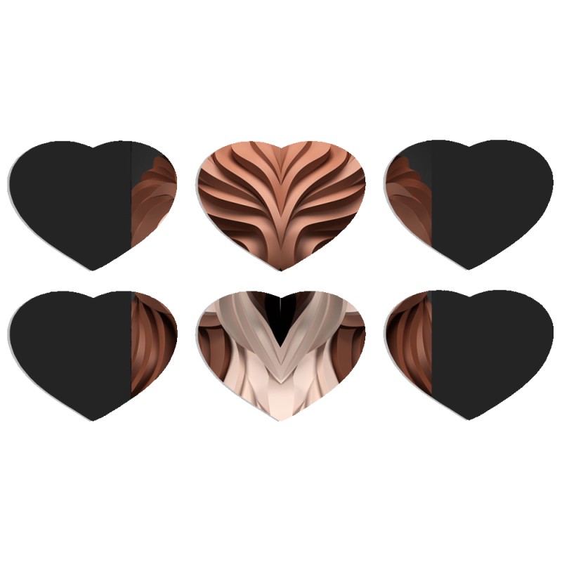 Магнитные фотопазлы Сердце 50 на 50 набор 6 штук 