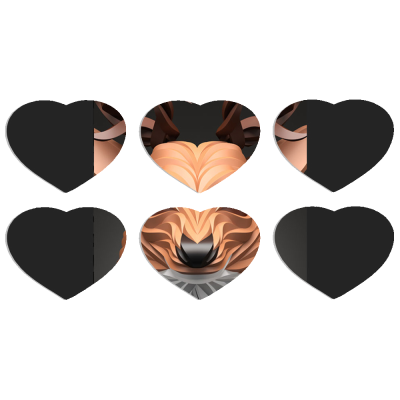 Магнитные фотопазлы Сердце 50 на 50 набор 6 штук 