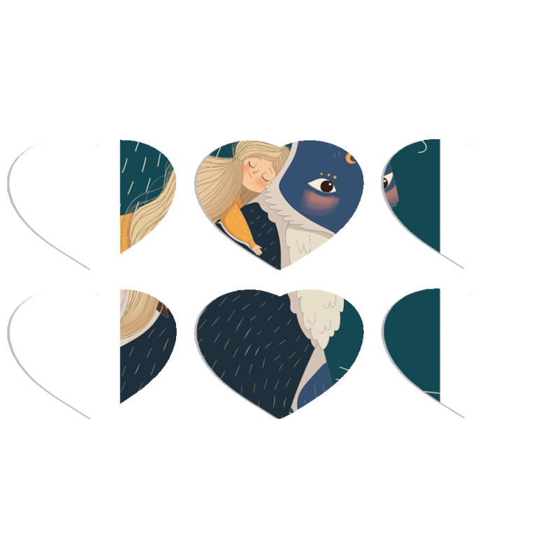 Магнитные фотопазлы Сердце 50 на 50 набор 6 штук Fantasy Print