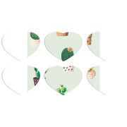 Магнитные фотопазлы Сердце 50 на 50 набор 6 штук L-green Cacti