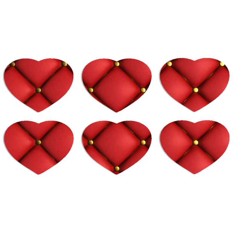 Магнитные фотопазлы Сердце 50 на 50 набор 6 штук 