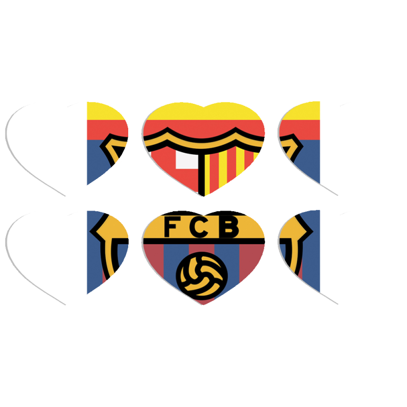 Магнитные фотопазлы Сердце 50 на 50 набор 6 штук FC Barsa