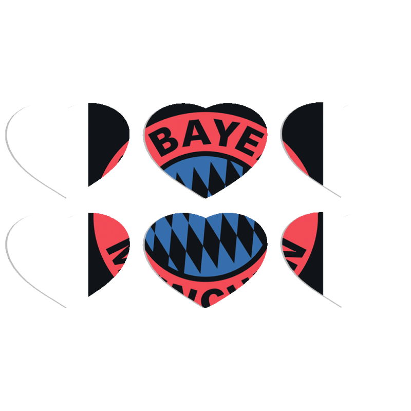 Магнитные фотопазлы Сердце 50 на 50 набор 6 штук FC Bayern