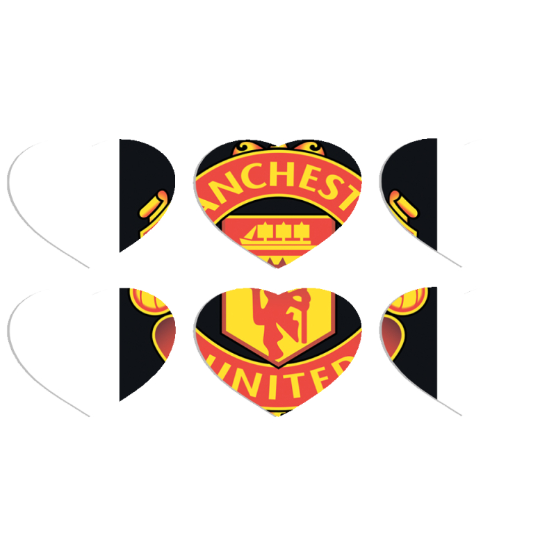 Магнитные фотопазлы Сердце 50 на 50 набор 6 штук FC Manchester-U