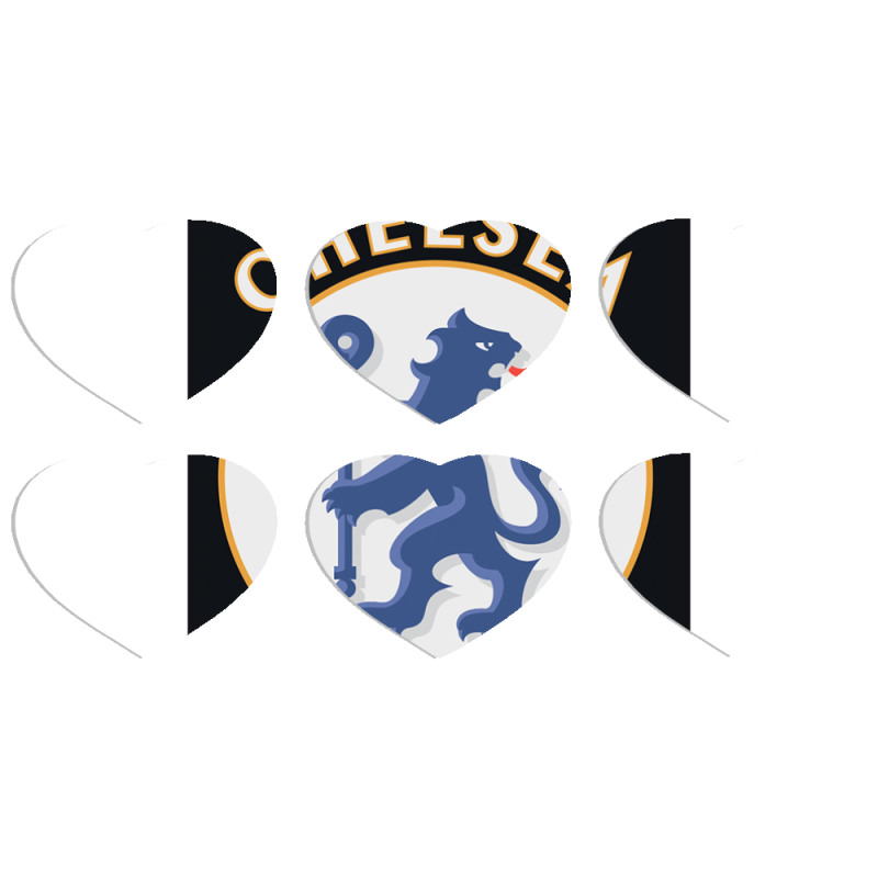 Магнитные фотопазлы Сердце 50 на 50 набор 6 штук FC Chelsea