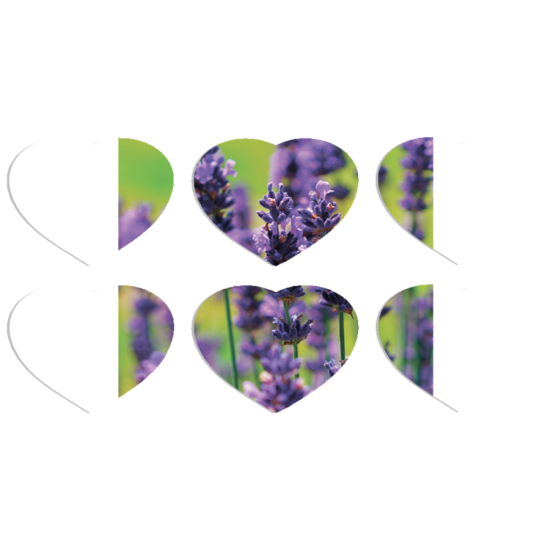 Магнитные фотопазлы Сердце 50 на 50 набор 6 штук Green Lavender