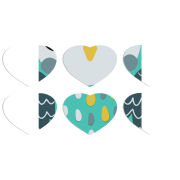 Магнитные фотопазлы Сердце 50 на 50 набор 6 штук Green Owl