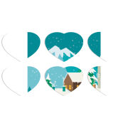 Магнитные фотопазлы Сердце 50 на 50 набор 6 штук Winteforest