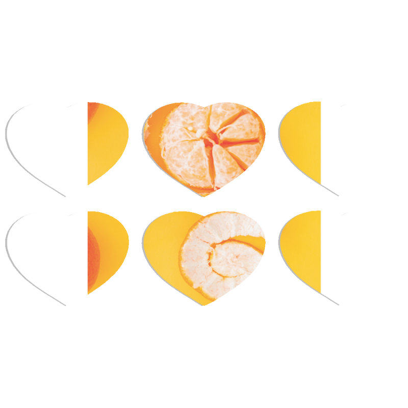 Магнитные фотопазлы Сердце 50 на 50 набор 6 штук Yellow Mandarins