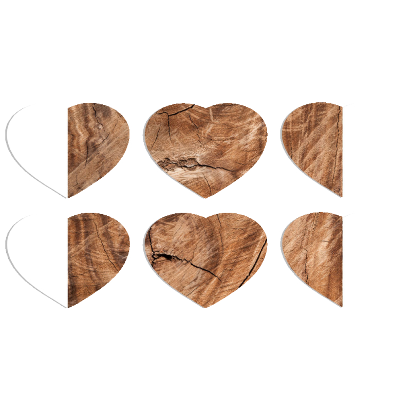 Магнитные фотопазлы Сердце 50 на 50 набор 6 штук 