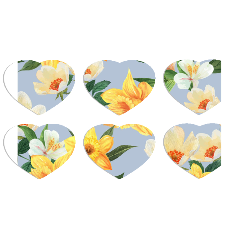 Магнитные фотопазлы Сердце 50 на 50 набор 6 штук 