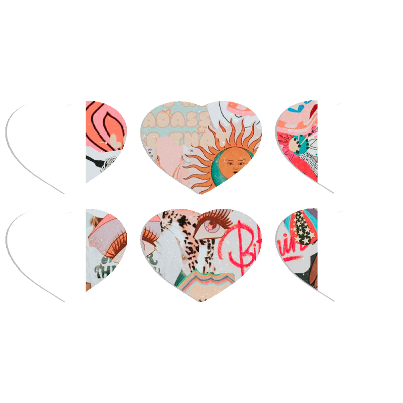 Магнитные фотопазлы Сердце 50 на 50 набор 6 штук 