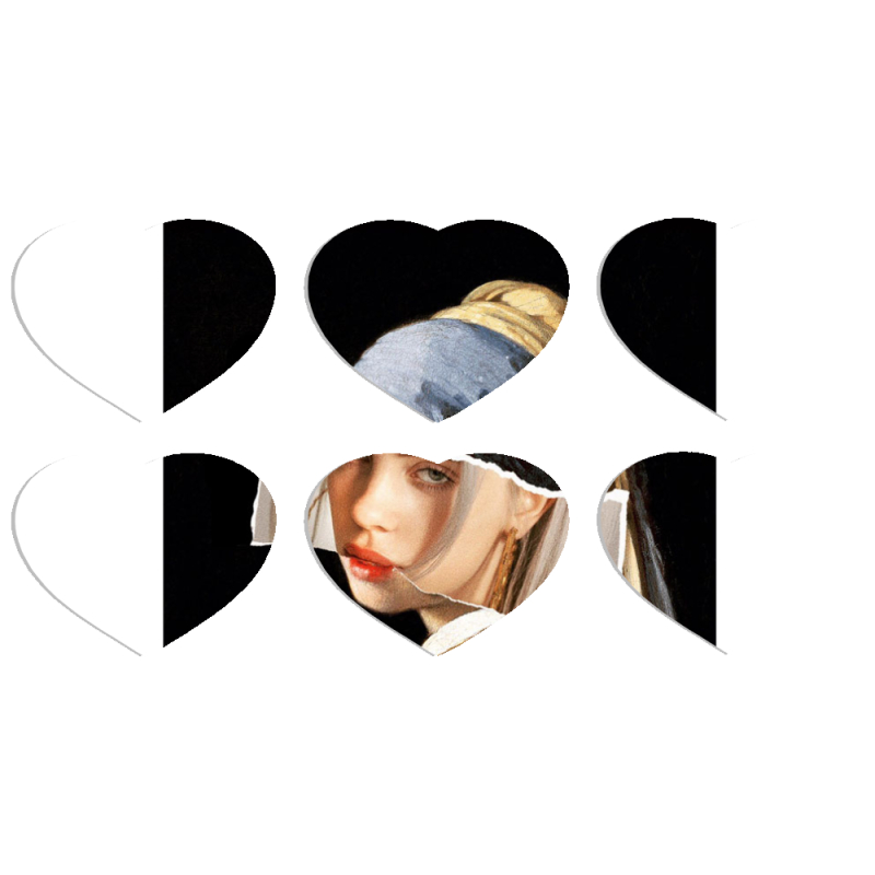 Магнитные фотопазлы Сердце 50 на 50 набор 6 штук Billie