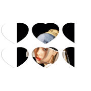 Магнитные фотопазлы Сердце 50 на 50 набор 6 штук Billie